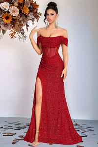 Gleaming Sequin One Shoulder Dress