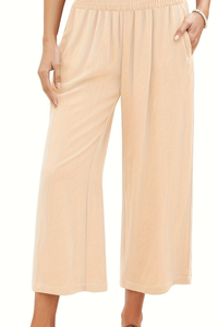 Flowing Cropped Summer Pants Wideleg