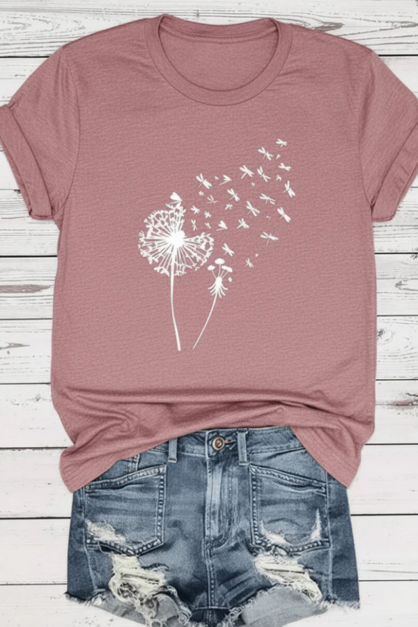 Soft Cotton Dandelion T Shirt