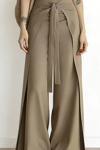 Elegant Cropped Summer Pants Bowtie