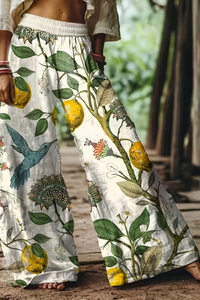 Floral Cropped Summer Pants Vintage