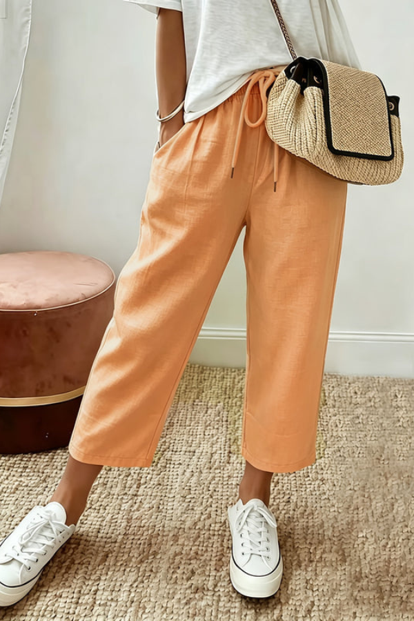 Chic Cropped Summer Pants Office