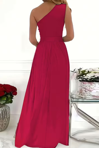 Sleek One Shoulder Maxi Dress