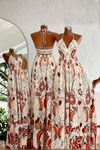 Women'S Halter Neck Floral Print Maxi Dress