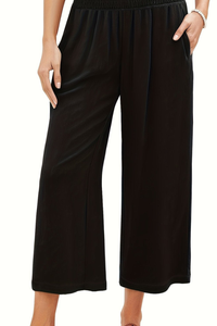 Flowing Cropped Summer Pants Wideleg