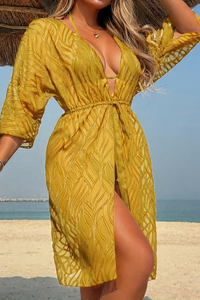 Chic Jacquard Midi Dress