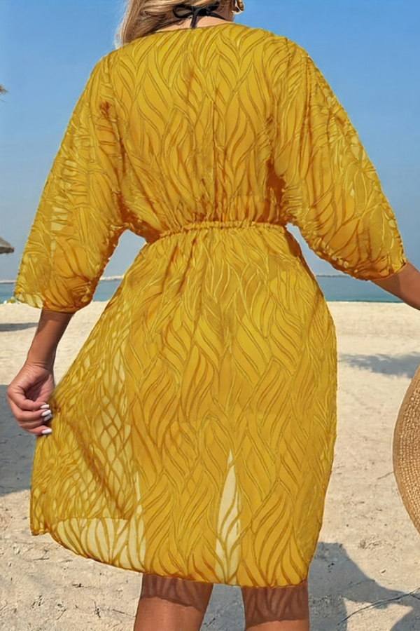 Chic Jacquard Midi Dress