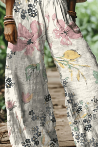 Floral Cropped Summer Pants Vintage