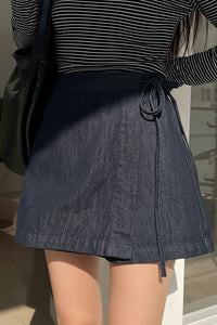 High Waist Skorts with Chic Wrap Design Detail