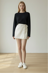 High Waist Skorts with Chic Wrap Design Detail