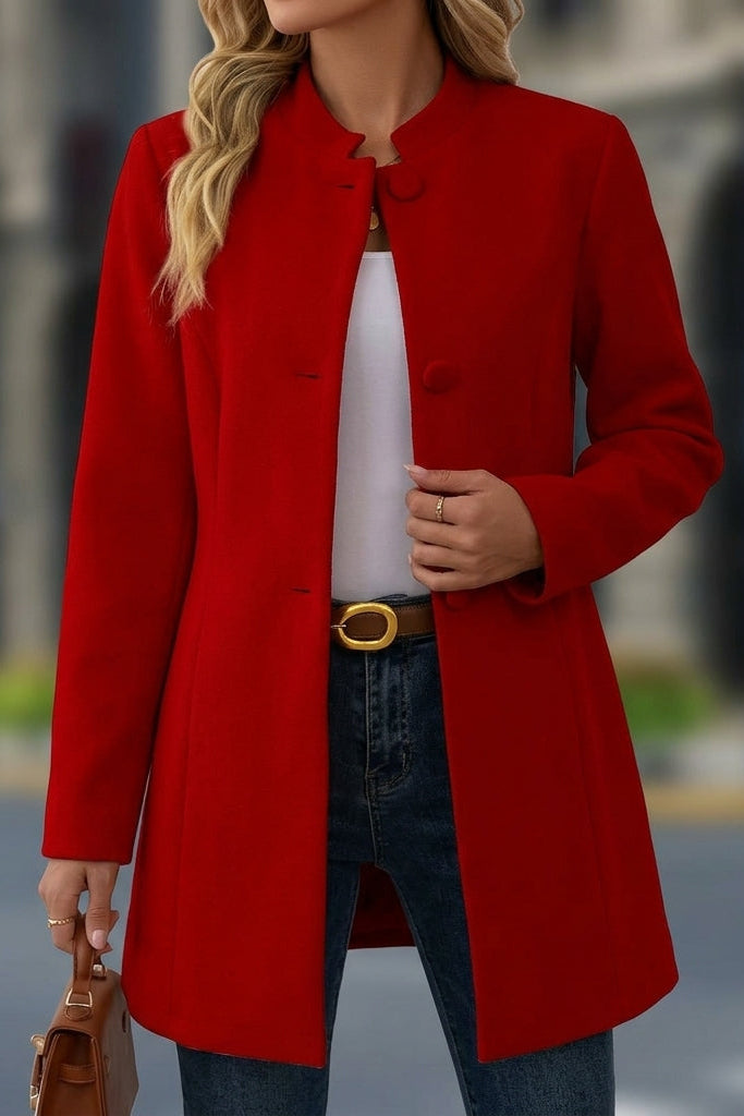 Elegant Open Front Tailored Longline Blazer
