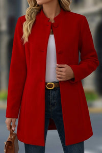 Elegant Open Front Tailored Longline Blazer