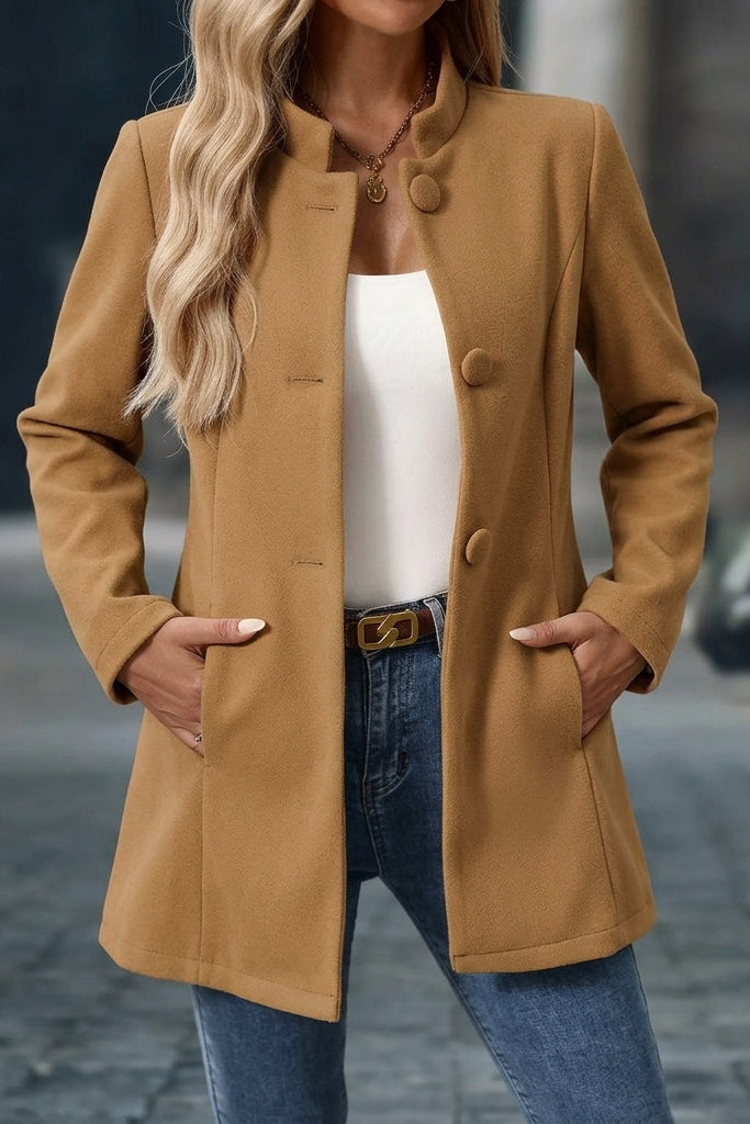 Elegant Open Front Tailored Longline Blazer