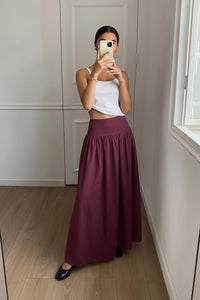 Elegant High Waist Skirt with Graceful Flowing Silhouette