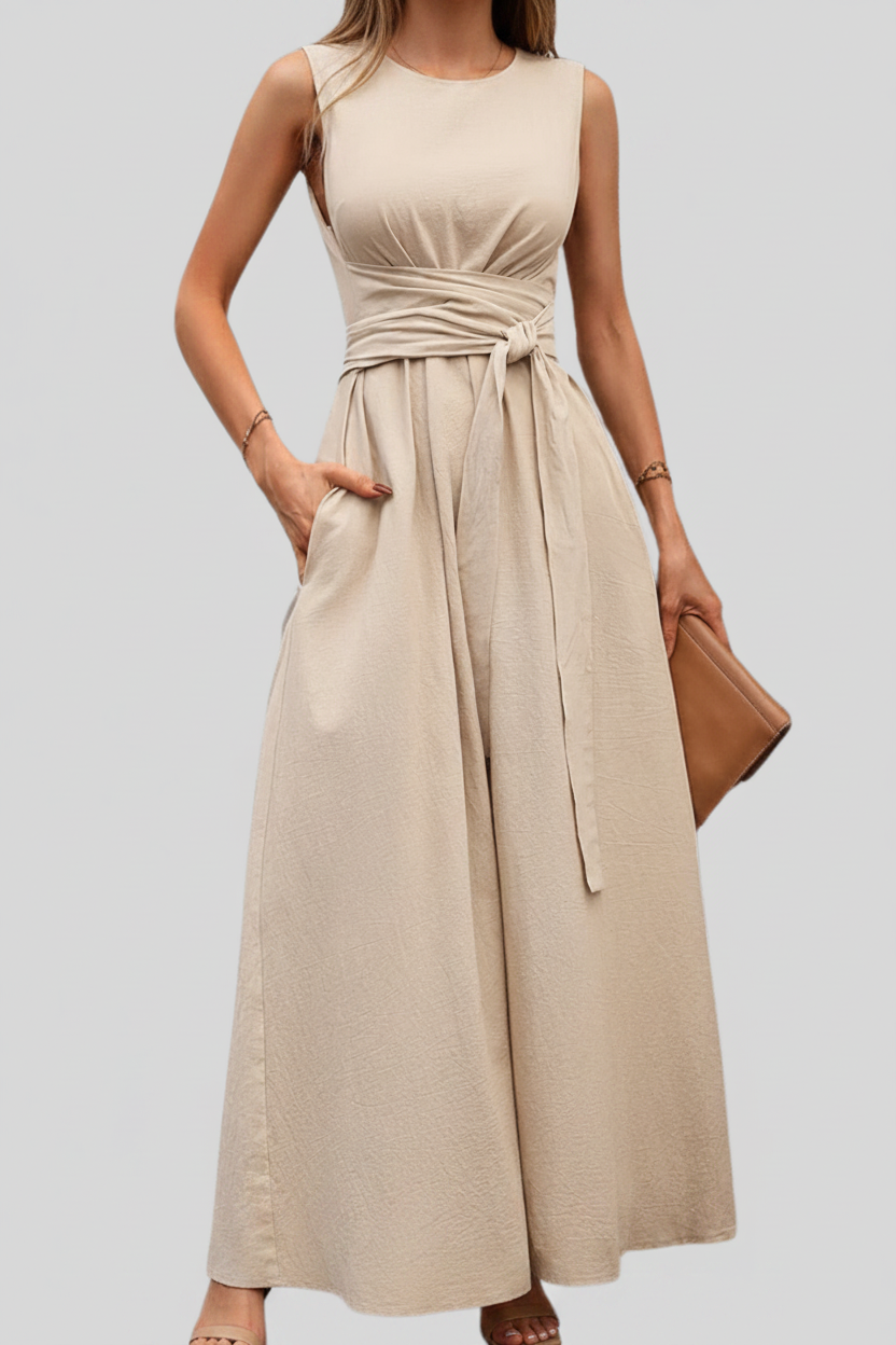 Casual Pleated Square-Neck Midi Dresses