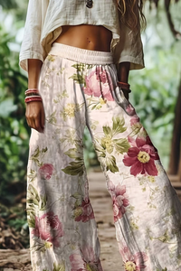 Floral Cropped Summer Pants Vintage