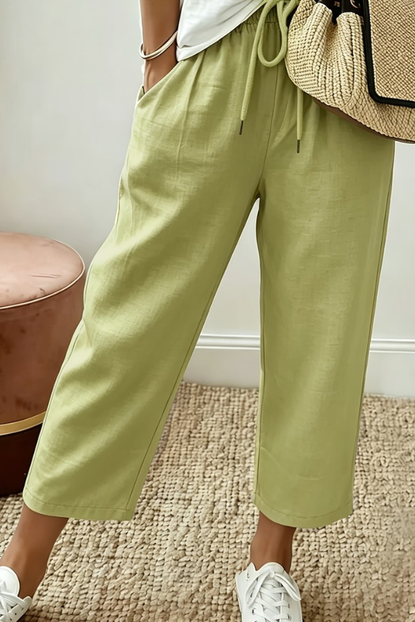 Chic Cropped Summer Pants Office