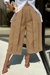 Elegant Cropped Summer Pants Pleated