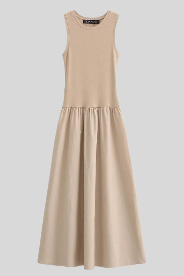 Elegant Pleated Halter Neck Midi Dresses