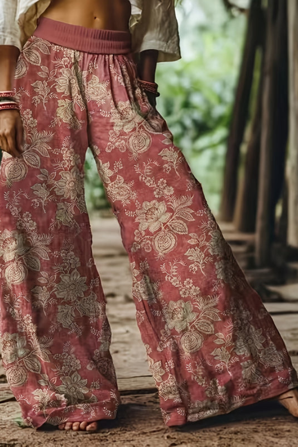 Floral Cropped Summer Pants Vintage
