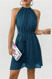 Polished Belted Sheath Dress