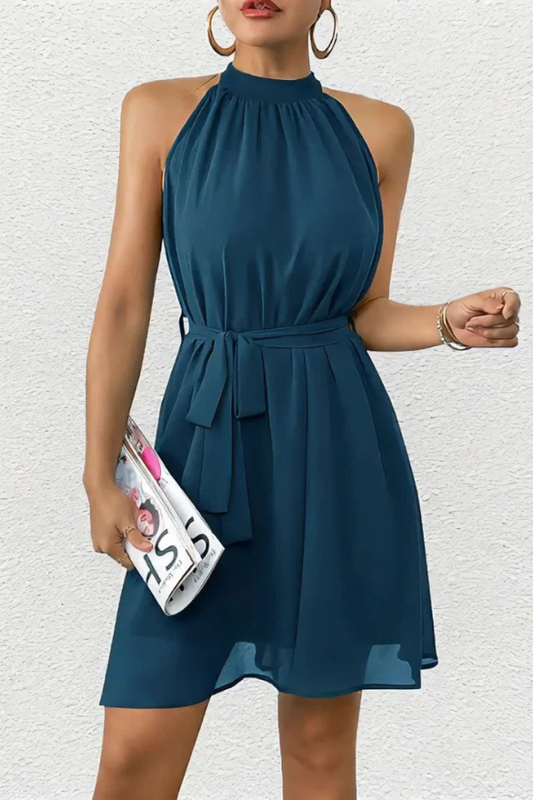 Polished Belted Sheath Dress