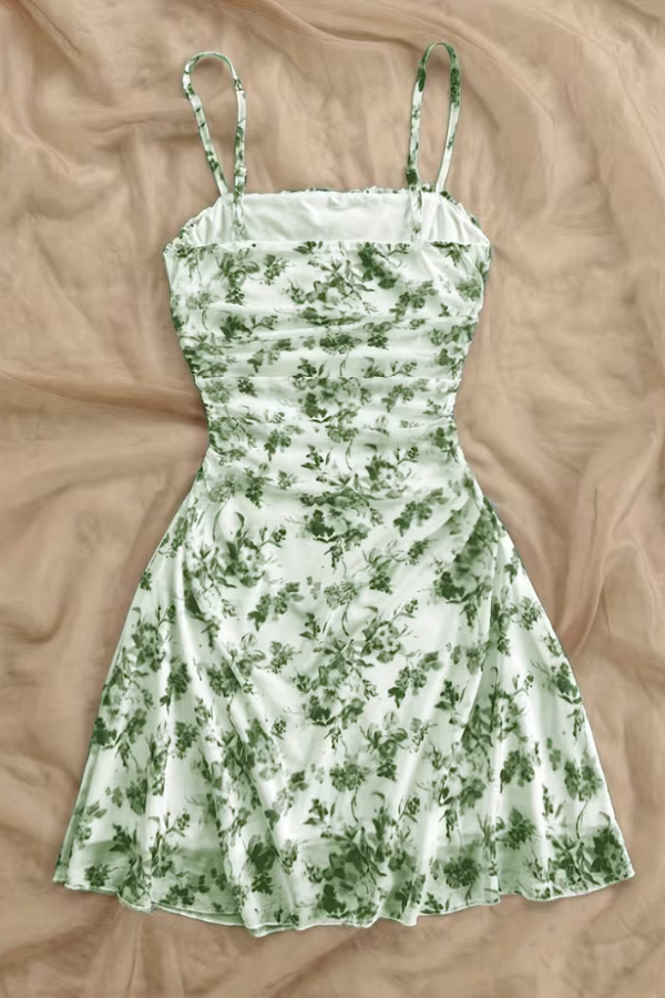 Floral Mini Dress Flared