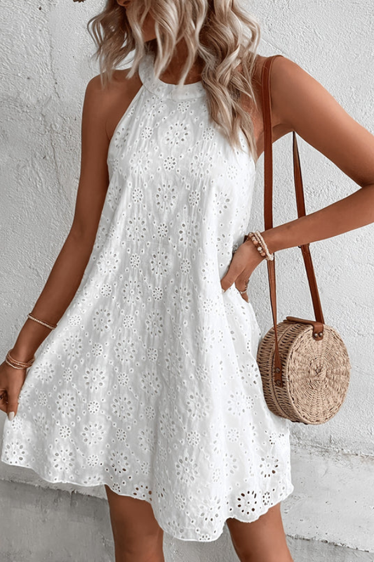 Boho Halter Neck Keyhole Maxi Dresses