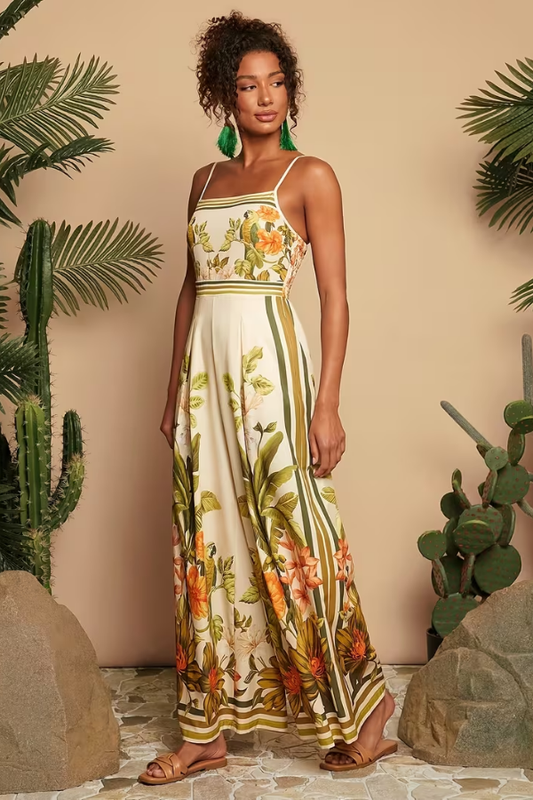 Floral Wide Leg Summer Jumpsuite