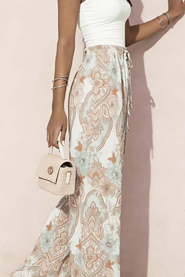 Vacation Cropped Summer Pants Paisley