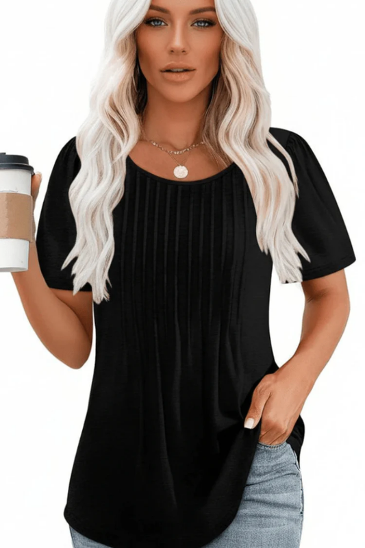 Chic Summer T-Shirt in Soft Airy Fabric for Effortless Style