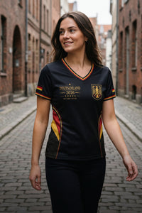 Relaxed Football Fan V-Neck Top