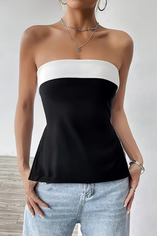Vibrant Colorblock Bandeau Top