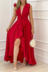 Royal Maxi Dress V Neck