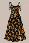 Directional Polyester Floral Dress