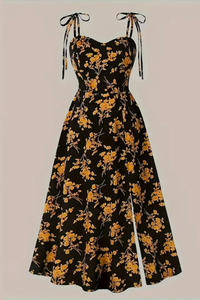 Directional Polyester Floral Dress