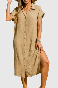 Vintage V Neck Mini Dress