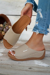 Arch Support Wedge Slip On Sandals