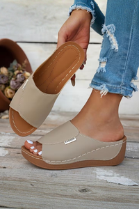 Arch Support Wedge Slip On Sandals