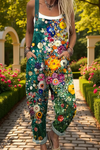 Floral Suspender Casual Jumpsuit
