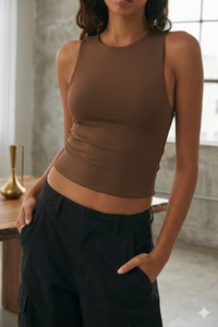 Chic High Neck Crop Top