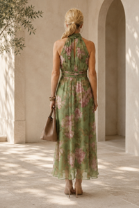 Blumendruck Fließendes Maxikleid