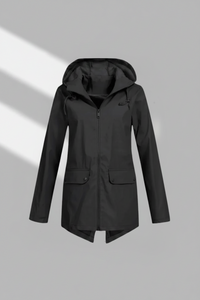 Hooded Longline Zip Front Utility Coat