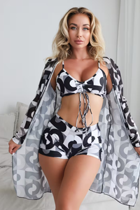 Geometric Bow Bikini Set