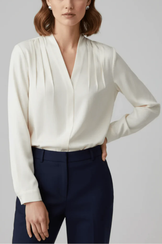 Elegant Puff Sleeve Satin Blouse for Timeless Style