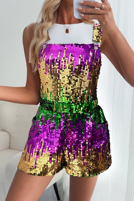 Radiant Sequin Jumpsuit Backless