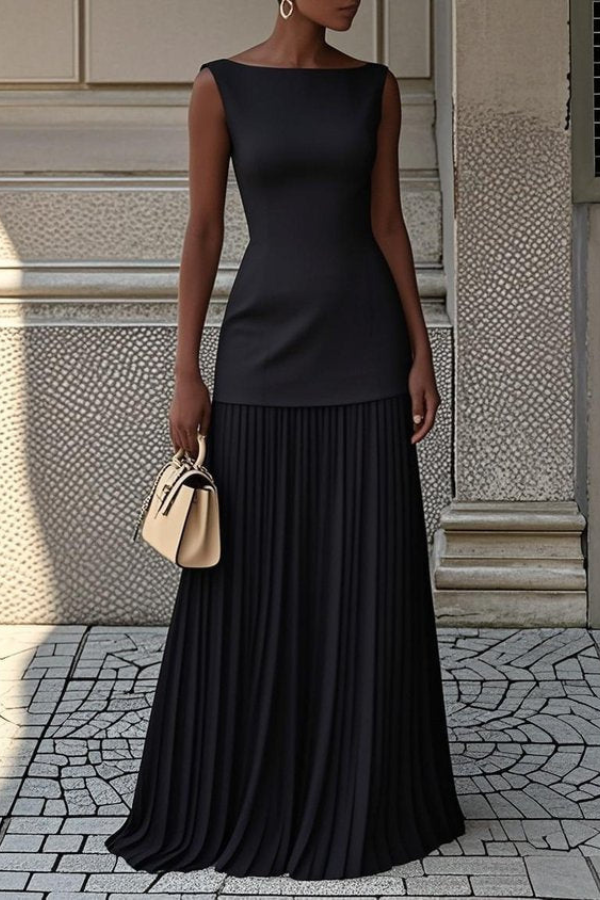 Elegant Flowing Skirt Two Piece Set