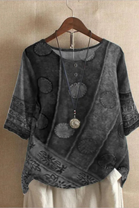 Colorful Bohemian Casual Style Blouse