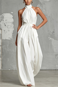 Elegantes rückenfreies Tanktop mit Gürtel