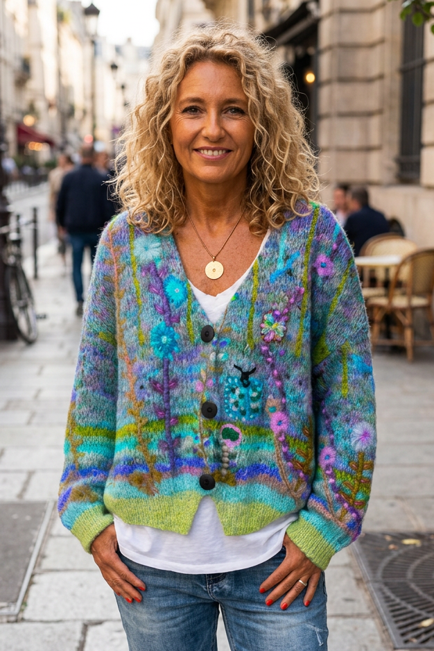 Classic V-Neck Cardigan for Sophisticated Office Outfits